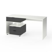 Пенал в дитячу кімнату Білий сніг-Антрацит 400×350×2130 мм Metkas Home B003U ЛДСП, Колір: Білий | Антрацит, зображення 12