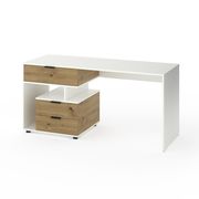 Пенал в дитячу кімнату Білий сніг-Дуб Артизан 800×350×2130 мм Metkas Home B002 ЛДСП, Колір: Білий | Дуб артизан, зображення 10