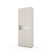 Пенал для книг Кашемір-Білий сніг 800×350×2130 мм  Metkas Home B002 ЛДСП, Колір: Кашемір | Білий