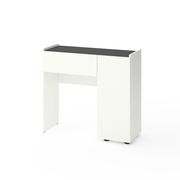 Пенал шафа Білий сніг-Антрацит 800×350×2130 мм  Metkas Home B002 ЛДСП, Колір: Білий | Антрацит, зображення 12