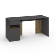 Пенал у вітальню Антрацит-Дуб Артизан 800×350×2130 мм Metkas Home B002 ЛДСП, Колір: Антрацит | Дуб артизан, зображення 10