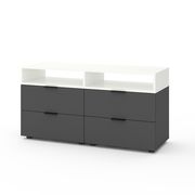 Шафа в дитячу кімнату Антрацит-Білий сніг 700x350x2130 мм  Metkas Home B006R ЛДСП, Колір: Антрацит | Білий, зображення 7