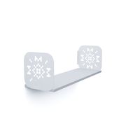 Книжкова полиця Білий сніг 220×900×220 мм Metkas Home ЛДСП та фарбований метал, Колір: Білий