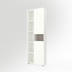 Шафа для передпокою Білий сніг-Кашемір 700x350x2130 мм Metkas Home B006L ЛДСП, Колір: Білий | Кашемір