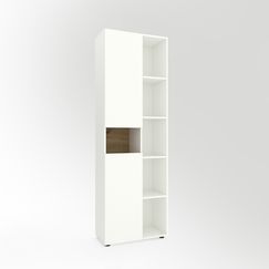 Шафа у дитячу кімнату Білий сніг-Дуб Артизан 700x350x2130 мм Metkas Home B006R ЛДСП, Колір: Білий | Дуб артизан