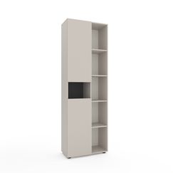 Шафа для зберігання речей Кашемір-Антрацит 700x350x2130 мм Metkas Home B006R ЛДСП, Колір: Кашемір | Антрацит