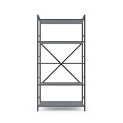 Стелаж в гараж Антрацит 1600х800х400мм Metkas Home 5 полиць ЛДСП, Колір: Антрацит