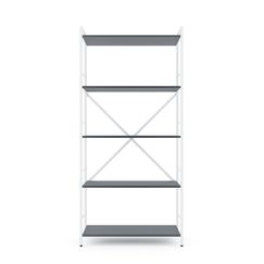 Стелаж в комору Білий-Антрацит 1700х800х350мм Metkas Home 5 полиць ЛДСП, Колір: Білий | Антрацит