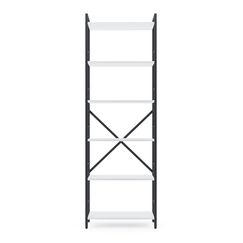 Стелаж для квітів Антрацит-Білий сніг 1800х600х240мм Metkas Home 6 полиць ЛДСП, Колір: Антрацит | Білий