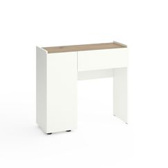 Трюмо для передпокою Білий сніг-Дуб Артизан 900х350х820 мм Metkas Home B029L ЛДСП, Колір: Білий | Дуб артизан