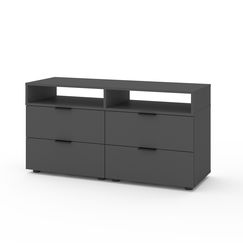 Тумба під телевізор Антрацит 1200×420×625 мм Metkas Home А020 ЛДСП, Колір: Антрацит