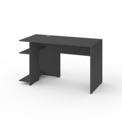 Стіл з полицями Антрацит 1300х650х760 мм Metkas Home B010 ЛДСП, Колір: Антрацит