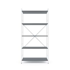 Стелаж в комору Білий-Антрацит 1600х800х400мм Metkas Home 5 полиць ЛДСП, Колір: Білий | Антрацит