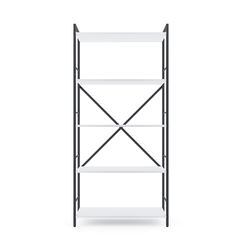 Стелажі Антрацит-Білий сніг 1700х800х350мм Metkas Home 5 полиць ЛДСП, Колір: Антрацит | Білий