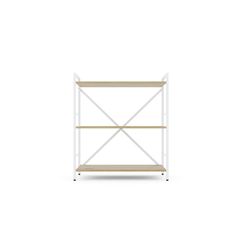 Стелаж на кухню Білий-Дуб Артизан 900х800х400 мм Metkas Home 3 полиці ЛДСП, Колір: Білий | Дуб артизан