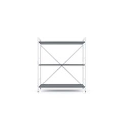 Стелажі Білий-Антрацит 900х800х400 мм Metkas Home 3 полиці ЛДСП, Колір: Білий | Антрацит