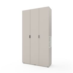 Шафа для ванної кімнати Кашемір-Білий сніг 1200х420х2300 Metkas Home A015R ЛДСП