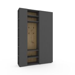 Шафа для дому Антрацит-Дуб Артизан 1400x350x2130 мм, Колір: Антрацит | Дуб артизан