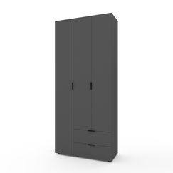 Шафа у спальню Антрацит 1000х420х2300 Metkas Home A013R ЛДСП (MA013RA)