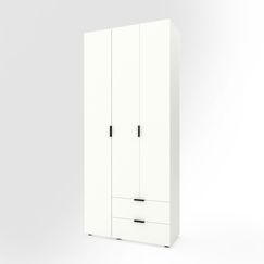 Шафа в дитячу кімнату Білий сніг 1000х420х2300 Metkas Home A013R ЛДСП