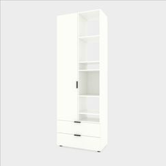 Шафа в передпокій Білий сніг 800х420х2300 Metkas Home A001R ЛДСП