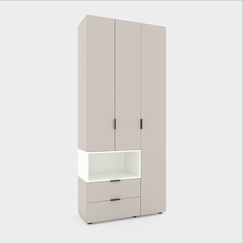 Шафа для школяра Кашемір-Білий сніг 1000х420х2300 Metkas Home A002L ЛДСП