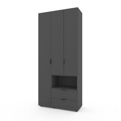 Шафа для одягу Антрацит 1000х420х2300 Metkas Home A002R ЛДСП
