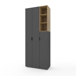 Шафа у кімнату Антрацит-Дуб Артизан 900х420х2300 Metkas Home A003R ЛДСП