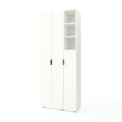 Шафа для одягу Білий сніг 900х420х2300 Metkas Home A003R ЛДСП