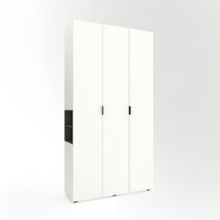 Шафа розпашна Білий сніг-Антрацит 1200х420х2300 Metkas Home A015L ЛДСП