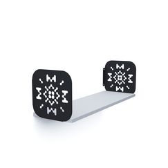 Полиця для квітів Антрацит-Білий сніг 220×800×220 мм Metkas Home ЛДСП та фарбований метал, Колір: Антрацит | Білий