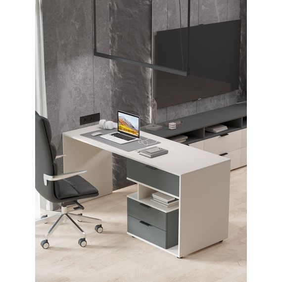 Робочий стіл Кашемір 1600×600×760 мм Metkas Home А012R ЛДСП, Колір: Кашемір, зображення 3