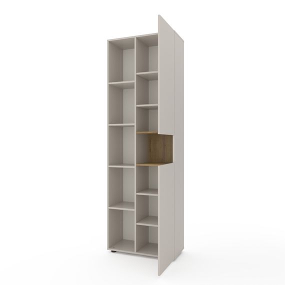 Шафа з полицями Кашемір-Дуб Артизан 700x350x2130 мм Metkas Home B006L ЛДСП, Колір: Кашемір | Дуб артизан, зображення 2