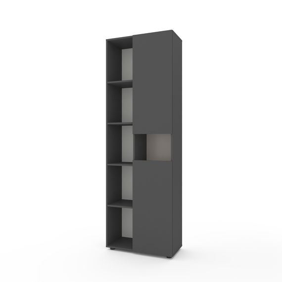 Шафа розпашна у коридор Антрацит-Кашемір 700x350x2130 мм Metkas Home B006L ЛДСП, Колір: Антрацит | Кашемір