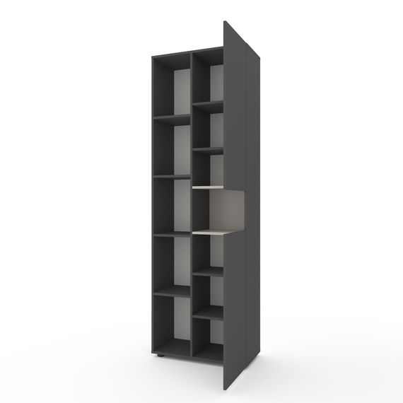 Шафа розпашна у коридор Антрацит-Кашемір 700x350x2130 мм Metkas Home B006L ЛДСП, Колір: Антрацит | Кашемір, зображення 2