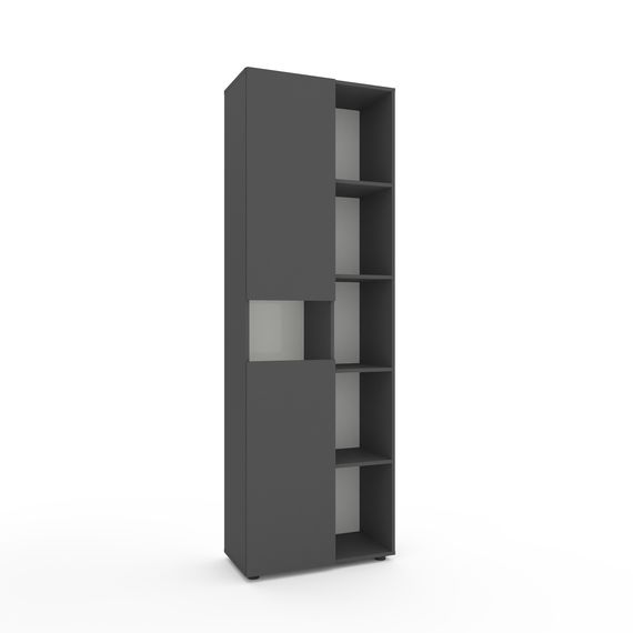 Шафа в дитячу кімнату Антрацит-Білий сніг 700x350x2130 мм  Metkas Home B006R ЛДСП, Колір: Антрацит | Білий