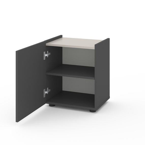 Офісна тумба Антрацит-Кашемір 450×350×530 мм Metkas Home B028U ЛДСП, Колір: Антрацит | Кашемір, зображення 2