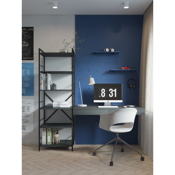 Стелаж в гараж Антрацит 1600х800х400мм Metkas Home 5 полиць ЛДСП, Колір: Антрацит, зображення 8