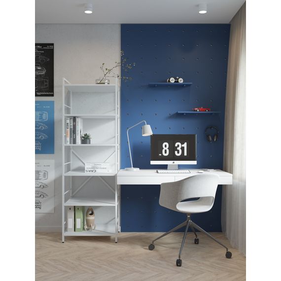 Стелаж для фіалок  Білий сніг 1700х800х350мм Metkas Home 5 полиць ЛДСП, Колір: Білий, зображення 8