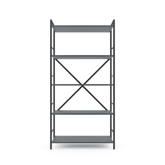 Стелаж в гараж Антрацит 1600х800х400мм Metkas Home 5 полиць ЛДСП, Колір: Антрацит