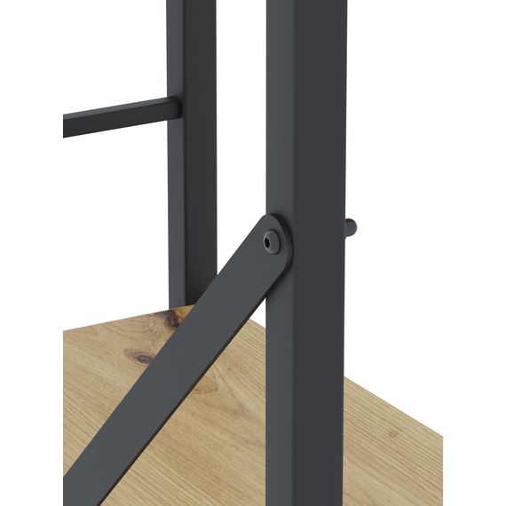 Стелаж для книг Антрацит-Дуб Артизан 1700х800х350мм Metkas Home 5 полиць ЛДСП, Колір: Антрацит | Дуб артизан, зображення 6