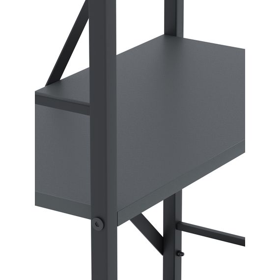 Стелаж для квітів Антрацит 1100х600х240мм Metkas Home 4 полиць ЛДСП, Колір: Антрацит, зображення 4