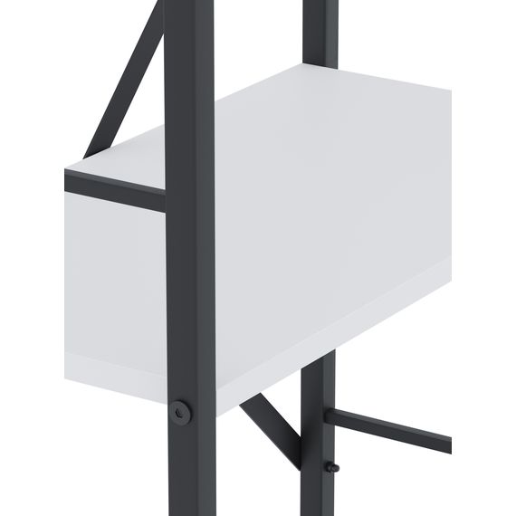 Стелаж для квітів Антрацит-Білий сніг 1800х600х240мм Metkas Home 6 полиць ЛДСП, Колір: Антрацит | Білий, зображення 4