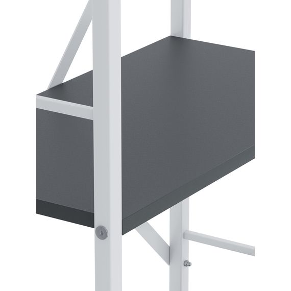 Стелаж в комору Білий-Антрацит 1700х800х350мм Metkas Home 5 полиць ЛДСП, Колір: Білий | Антрацит, зображення 4