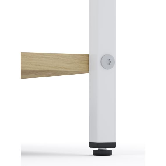 Стелаж металевий Білий-Дуб Артизан 1600х800х400мм Metkas Home 5 полиць ЛДСП, Колір: Білий | Дуб артизан, зображення 7