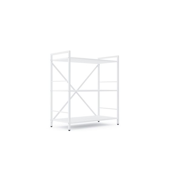 Стелаж в гараж Білий сніг 900х800х400 мм Metkas Home 3 полиці ЛДСП, Колір: Білий, зображення 2