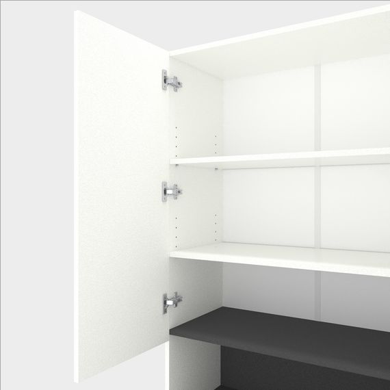 Пенал шафа Білий сніг-Антрацит 800×350×2130 мм  Metkas Home B002 ЛДСП, Колір: Білий | Антрацит, зображення 3