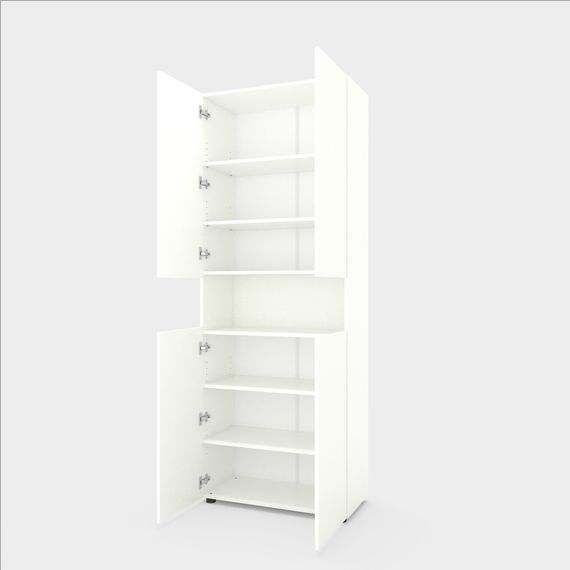 Пенал для одягу Білий сніг 800×350×2130 мм Metkas Home B002 ЛДСП, Колір: Білий, зображення 2