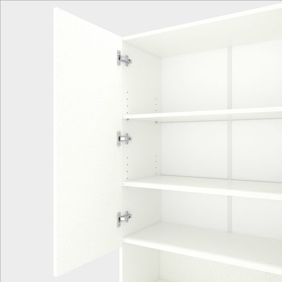 Пенал для одягу Білий сніг 800×350×2130 мм Metkas Home B002 ЛДСП, Колір: Білий, зображення 3