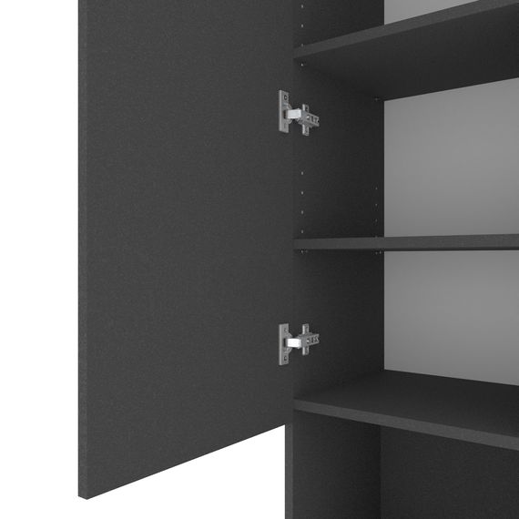 Пенал в спальню Антрацит 400×350×2130 мм Metkas Home B003U ЛДСП, Колір: Антрацит, зображення 3